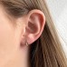 Серьги из красного золота с фианитами